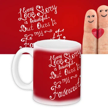 Кружка с принтом Every love story is beautiful... 330 мл