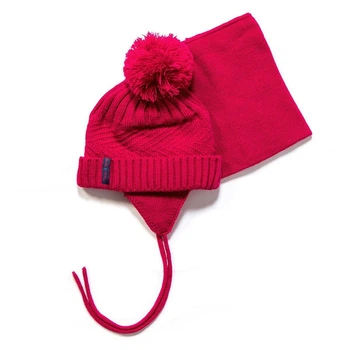 Зимовий комплект (шапка на підкладці і бафф) Peluche&Tartine F17ACC72EF-Raspberry малиновий 50-52 см (F17ACC72EF-Raspberry-3/5)