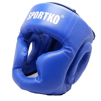 Шлем боксерский маска Sportko ОД3 синий XL