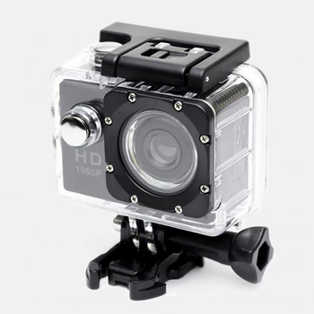 Водонепроникна камера екшн A7 Sports Cam HD Black 1080p, спортивна відеокамера для екстриму з аквабоксом і набором кріплень (eurom CAM-A7-DV)