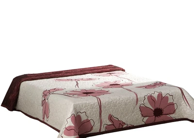 Покрывало Двухстороннее Elva Eurofirany 170x210 см Кремовое, Красное (5900811328780)