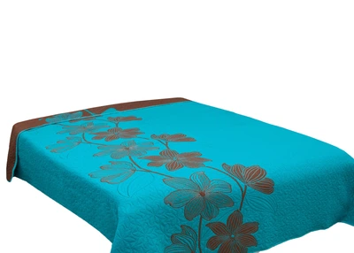 Покрывало Двухстороннее LILY Eurofirany 170x210 см Коричневое, Синее (5900811107163)