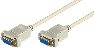 Кабель пристроїв Lucom COM(DB9) RS232 F/F 2.0m D=5.0mm 9жил 1:1 розбірний RS232 сірий(78.01.2972)