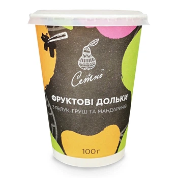 Фруктовые дольки Сетно Яблоко Груша Мандарин 100 г (4820213310033)