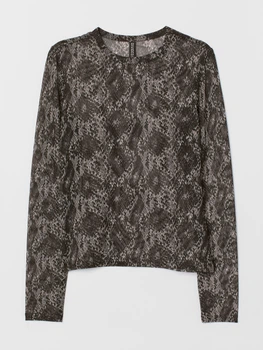 Блуза H&M 0657512 2XS (636742XS) Леопардовый