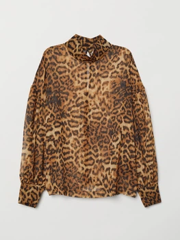 Блуза H&M 0691673 2XS (585592XS) Леопардовый
