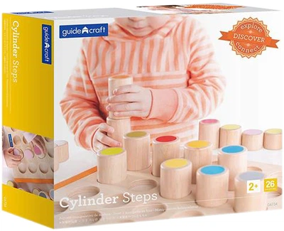 Набор деревянных блоков Guidecraft Manipulatives Цилиндры (G6734) (716243067341)