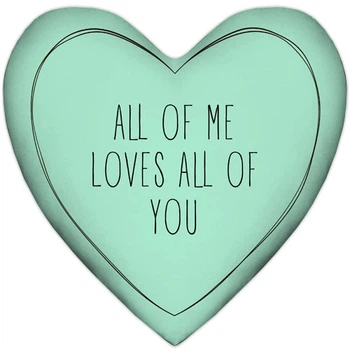 Подушка сердце All of me loves all of you 37x37 см