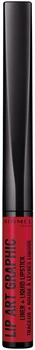 Pomadka w płynie Rimmel Lip Art Graphic 2-w-1 610 z konturówką 1.8 ml (3614227448742)
