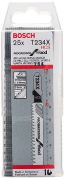 Пиляльні полотна для лобзика Bosch T 234 X Progressor for Wood, HCS 25 шт 2608633524 (3165140169516)