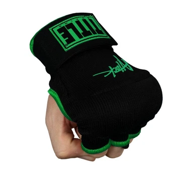 Бинт-перчатки TITLE Boxing Attack Nitro Speed Wraps Черные с зеленым (S)