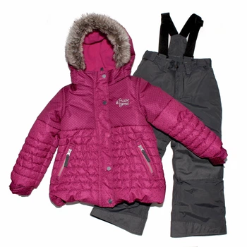 Зимний термокомплект Peluche&Tartine F17M50EF-Framboise_Smokeygrey темно-малиновый 130 - 138 см (F17M50EF-Framboise_Smokeygrey-8)
