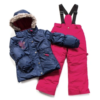 Зимовий термокомплект Peluche&Tartine F17M52EF-Navymauve_Framboise малиновий з темно-синім 130 - 138 см (F17M52EF-Navymauve_Framboise-8)
