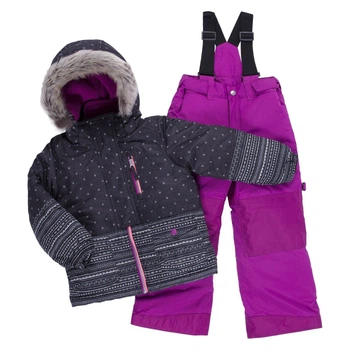 Зимовий термокомплект Peluche&Tartine F19M56EF-Black_Dahlia темно-сірий з фіолетовим 108 - 116 см (F19M56EF-Black_Dahlia-5)