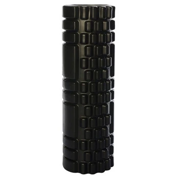 Масажний ролик YogaLife Compact 30х8 см чорний (ролер, валик, циліндр для МФР та йоги, масажер для спини, ніг, рук, шиї) YL-MN30BK