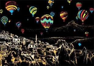 Скретч картина "Cappadocia" (Каппадокия)