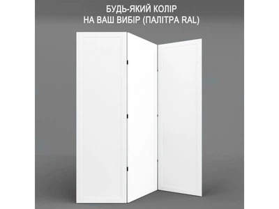 Ширма ДекоДім Економ на 3 секції 180х200 см, будь-який колір RAL (EF11-12)