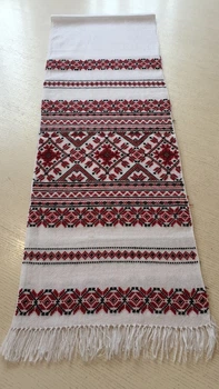 Рушник вишитий домоткане полотно Орнамент M90526 210 х 32 см