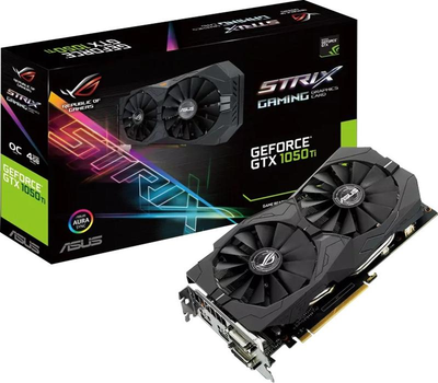 Видеокарта GF GTX 1050 Ti 4Gb GDDR5 Strix Gaming Asus (STRIX-GTX1050TI-O4G-GAMING)