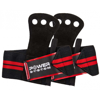 Накладки гимнастические Power System Crossfit Grip PS-3330 Black/Red (Пара)