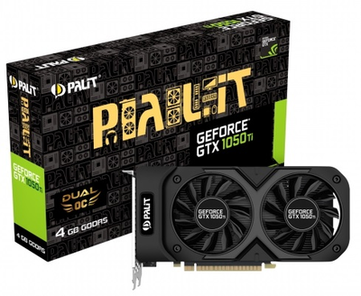 Видеокарта GF GTX 1050 Ti 4GB GDDR5 Dual OC Palit (NE5105TS18G1-1071D)
