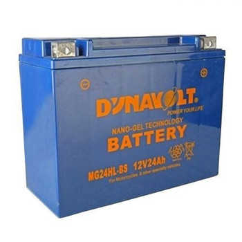 Мото аккумулятор DYNAVOLT MG24НL-BS 24 Аh, 360 А, 205х87х162 мм