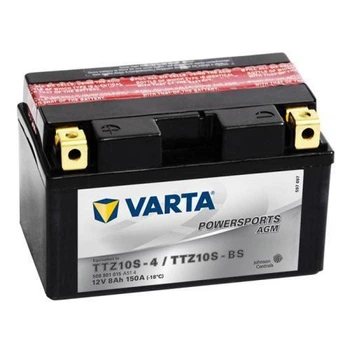 Мото аккумулятор VARTA TTZ10S-BS / TTZ10S-4 Powersports AGM 8 Аh, 150 А, (+/-), 150х87х93 мм