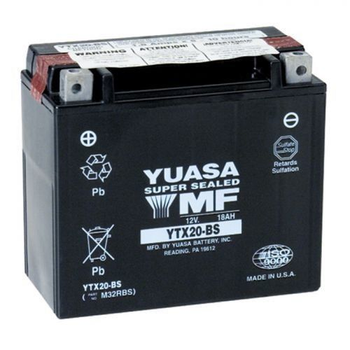 Мото аккумулятор YUASA YTX20-BS 18 Аh, 270 А, (+/-), 175х87х155 мм