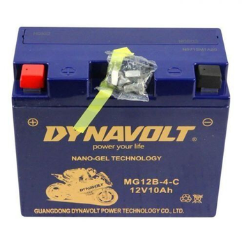 Мото аккумулятор DYNAVOLT MG12B-4-C 10 Аh, 110 А, 150х69х130 мм