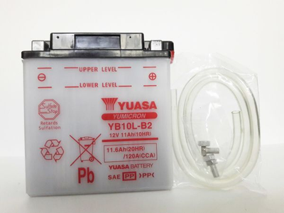 Мото аккумулятор YUASA YB10L-B2 11 Аh, 160 А, (-/+), 135х90х145 мм