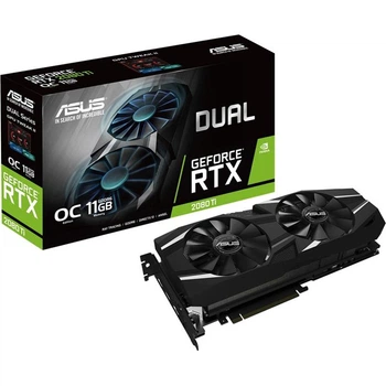 Видеокарта GF RTX 2080 Ti 11GB GDDR6 Dual OC Asus (DUAL-RTX2080TI-O11G)