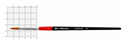 Кисть Синтетика Круглая №5 Длинная Ручка Rosa Studio 112