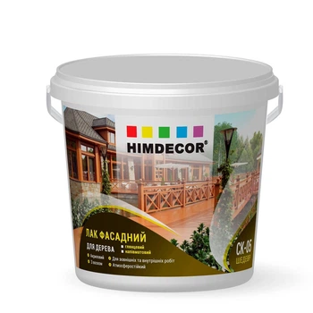 Акриловий фасадний лак для дерева Himdecor Shedevr CK-05 глянсовий 0.9 кг