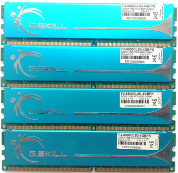 Комплект оперативной памяти G.Skill DDR2 8Gb (4*2Gb) 1066MHz PC2 8500U CL5 (F2-8500CL5D-4GBPK) Б/У