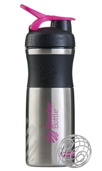 Бутылка-шейкер спортивная BlenderBottle SportMixer Stainless Steel Pink 820мл, из нерж. пищевой cтали R144891