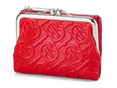 Женский кошелек из кожи высшего сорта Burberry 5637 E Red красный
