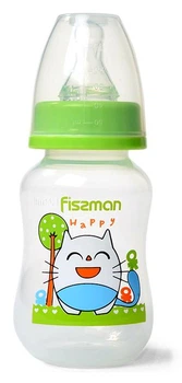 Бутылочка для кормления детская Baby Счастливый котик 125 мл Fissman DP43969