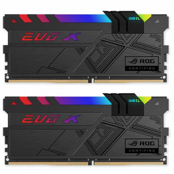 Модуль памяти для компьютера DDR4 16GB (2x8GB) 3000 MHz EVO X ROG Black RGB LED GEIL (GREXR416GB3000C15ADC)