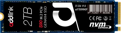 SSD диск AddLink S90 2TB NVMe M.2 2280 PCIe 4.0 x4 3D NAND TLC (ad2TBS90M2P)