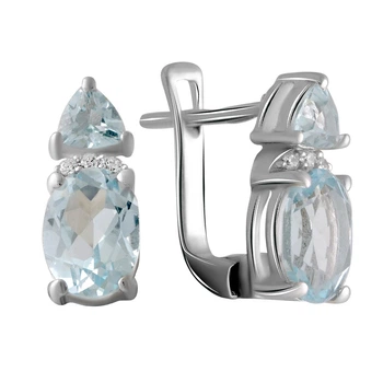 Срібна каблучка з натуральним топазом 3.682ct (2059004)