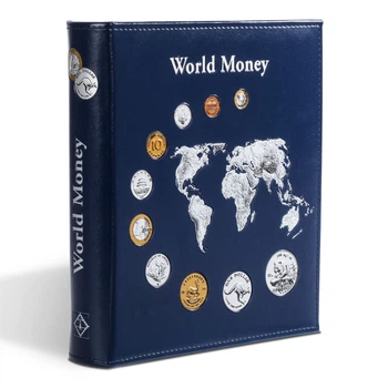 Альбом LEUCHTTURM OPTIMA "World Money" с футляром для 152 монет, синего цвета (344959)