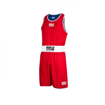 Форма для боксу TITLE Reversible Aerovent Elite Amateur Boxing Set Двостороння Синя/Червона (M)