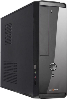 Корпус Logicpower S621-400w Slim 8см, 2хUSB2.0, Black