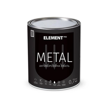 Антикоррозийная эмаль ELEMENT PRO METAL 0,7 кг БЕЛАЯ