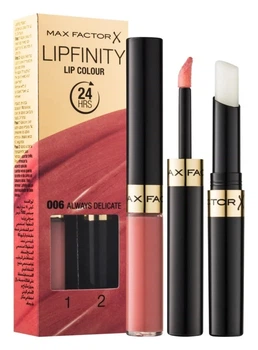 Max Factor Lipfinity стійка помада з бальзамом, відтінок 006 Always Delicate