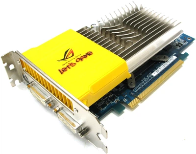 Видеокарта ASUS GeForce 8600 GT (512 МБ, GDDR3, 128 бит, 540/1400 МГц, DVI, EN8600GT SILENT/HTDP/ Б/У