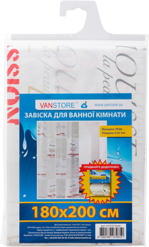 Шторка - фіранка для ванної VANSTORE Style 61010 180х200