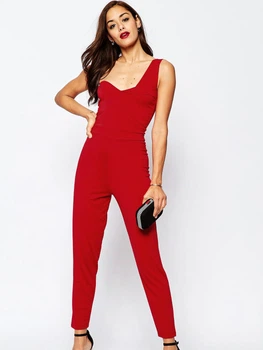 Трикотажный комбинезон на одно плечо ASOS AV010720-7 S (81507S) Красный