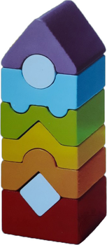 Дерев'яна пірамідка Cubika LD-12 8 деталей (15009) (4823056515009)