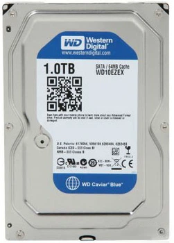 Накопитель HDD Western Digital 3.5 Blue 1Tb (WD10EZEX)